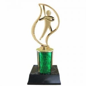 Baseball Trophy with Flame Outline