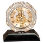 Engraved Crystal Clock Award