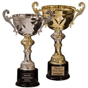 Cup Trophy with Round Base