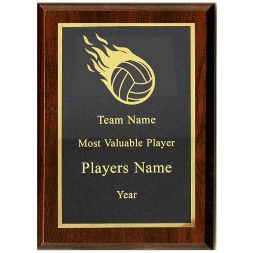 Flame Volleyball Plaques