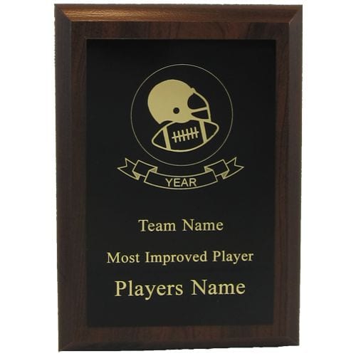 Football Plaque with Black Plate
