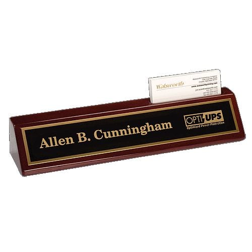 Name Plate Wedge with Card Holder