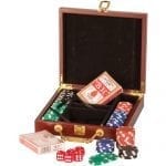 Personalized Poker Set in Rosewood Box
