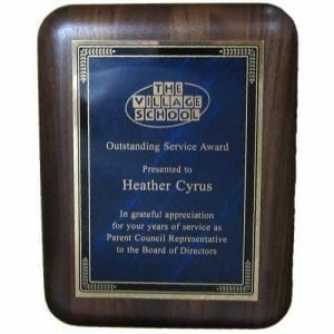 Walnut Plaque with Rounded Corners