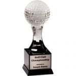 Crystal Golf Award wih Black Base