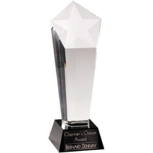 Frosted Crystal Star Trophy