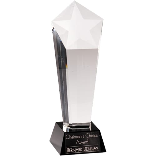 Frosted Star Crystal Trophy