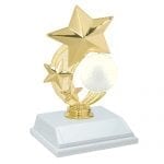 Golf Trophy with Stars