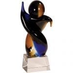 Twisted Body Art Glass Award 7"