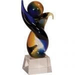Twisted Body Art Glass Award 9″