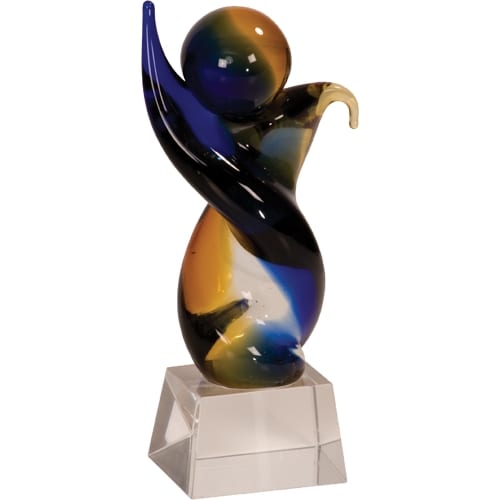 Twisted Body Art Glass Award 9"