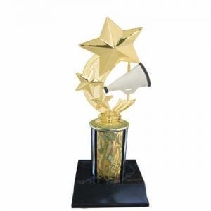 3 Star Cheer Trophy w/column