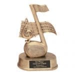 Resin Music Note Trophy