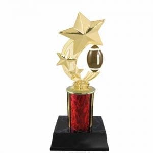 3 Star Football Column Trophy