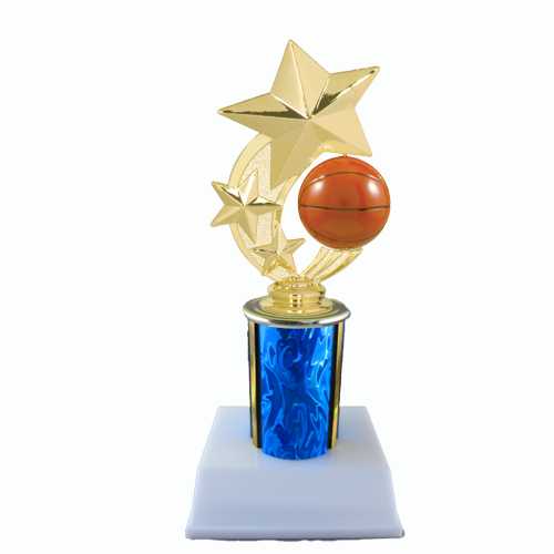 3 Star Basketball Trophy with Column