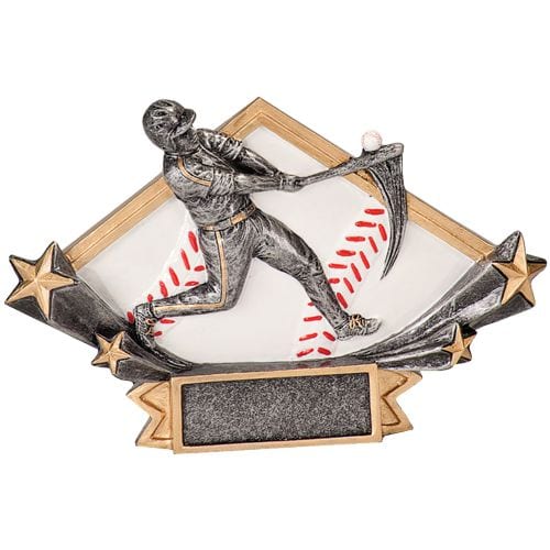 Resin Baseball Trophy Plaque