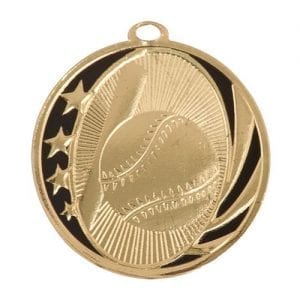 Baseball Medals Shiny Gold