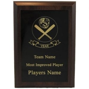 Baseball Plaque with Ball and Bats