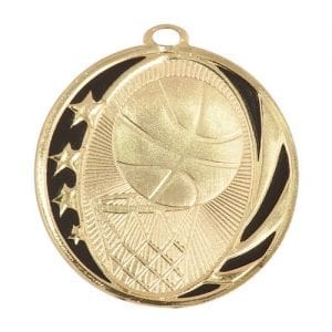 Basketball Medals Shiny Gold