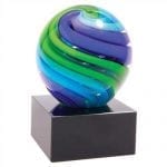 Blue and Green Art Glass Award