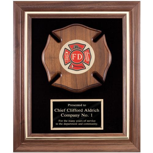 Large Firefighter Frame Plaque