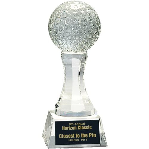 Crystal Golf Ball Trophy