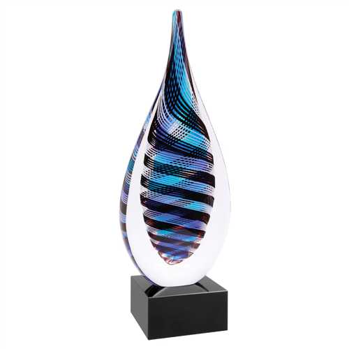 Twisted Rain Drop Art Glass Award