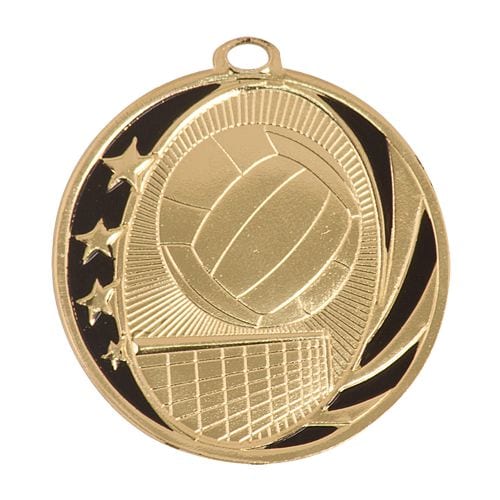 Volleyball Medals Shiny Gold