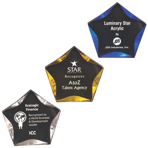 Acrylic Luminary Star Trophy colors
