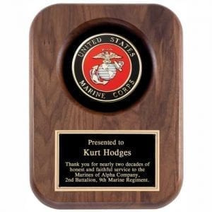 Walnut Marine Seal Plaque Award