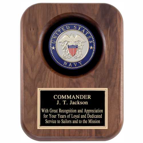 Walnut Plaque with Navy Seal