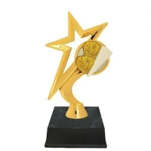 Gold Star Cheer Trophies