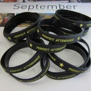 Perfect Attendance Wristbands