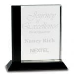 Crystal Standing Plaque Award