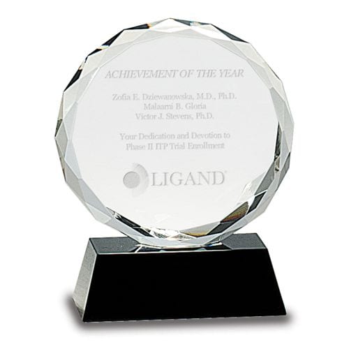Pedestal Crystal Circle Award