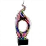 Twist Top Art Glass Trophy