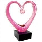 Pink Heart Art Glass Award