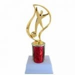 Soccer Trophy with Flame Outline