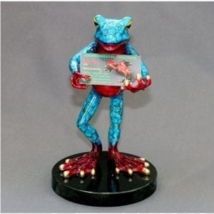 Frog Card Holder Figurine