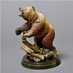Bronze Art Bear on Hind Legs