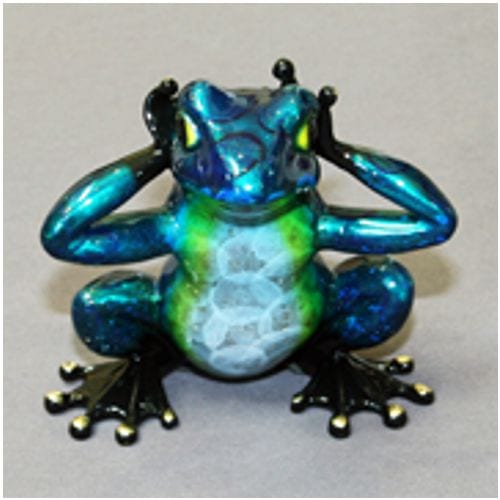 Bronze Frog Hear No Evil