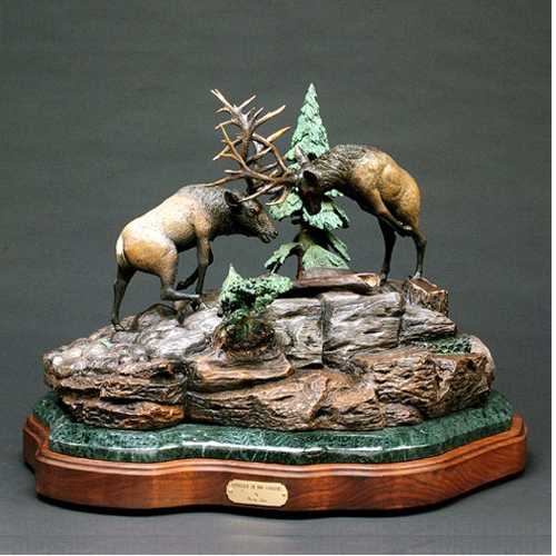 Bronze Sculpture Bull Elk