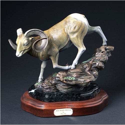 Wildlife Bronze Ram Statue