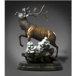 Wildlife Sculpture Buck Deer view 2