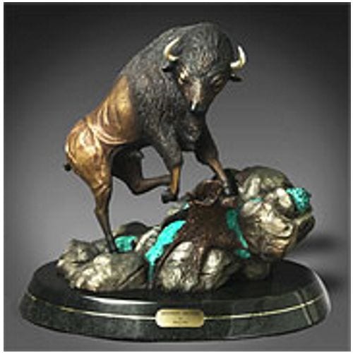 Bronze Bison Figure