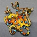 Bronze Octopus Figurine