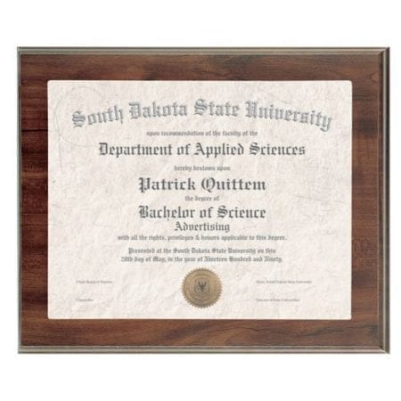 Slide In Certificate Plaques Willamette Valley Awards