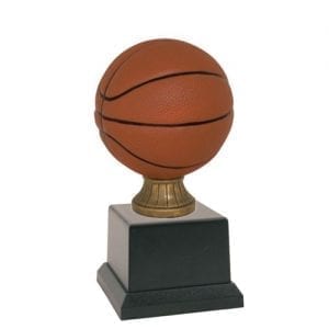 Basketball Trophy on Block Base