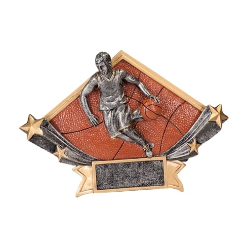 Basketball Trophy Plaque - Male