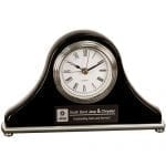 Engraved Black Mantle Clock